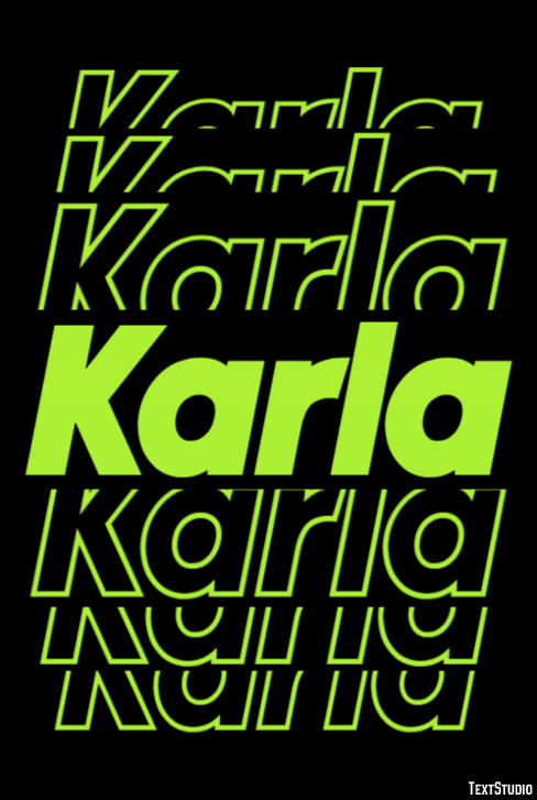 Karla Text effect