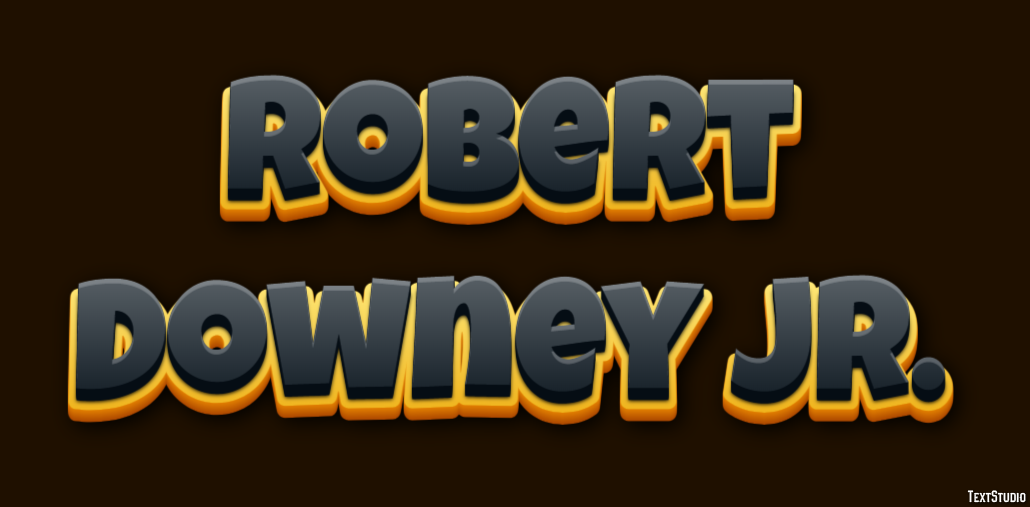 Robert Downey Jr. Efeito de texto