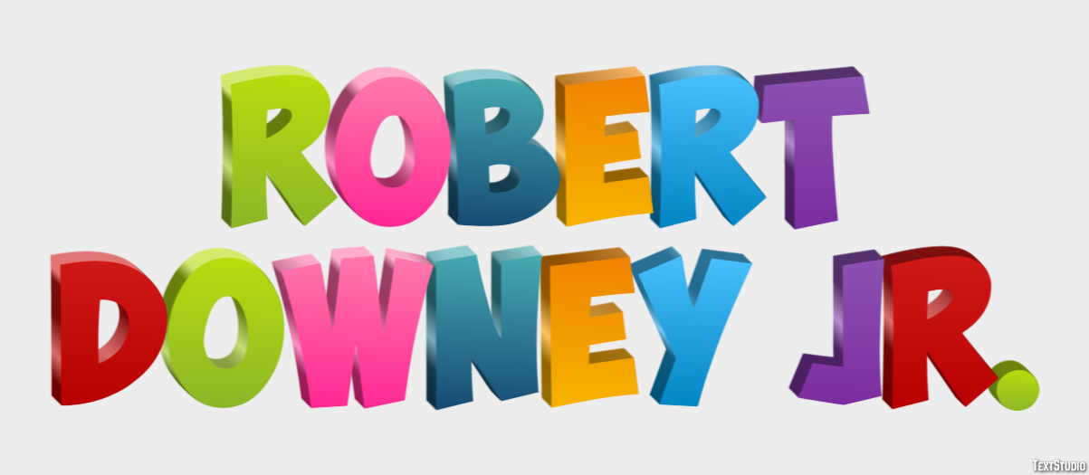 Robert Downey Jr. Text Effect