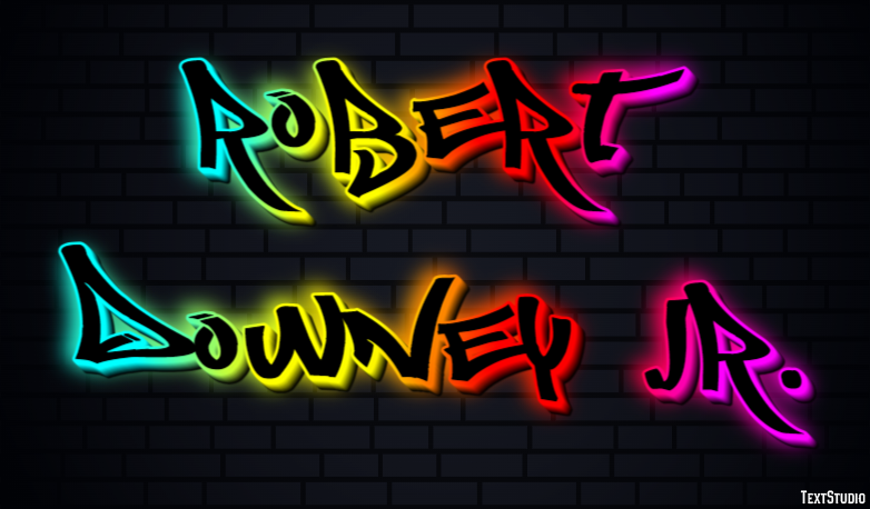 Robert Downey Jr. Text Effect