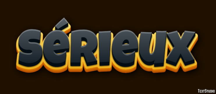 Sérieux Effet de Texte