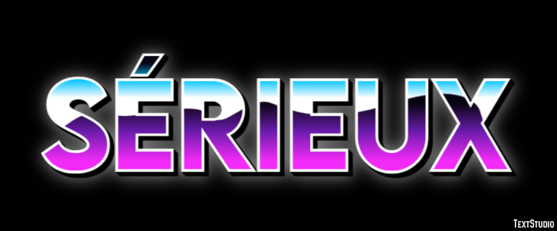 Sérieux Effet de Texte