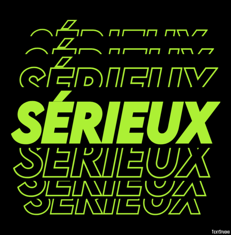 Sérieux Effet de Texte