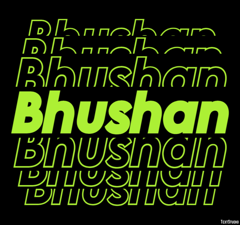 Bhushan Text Effect