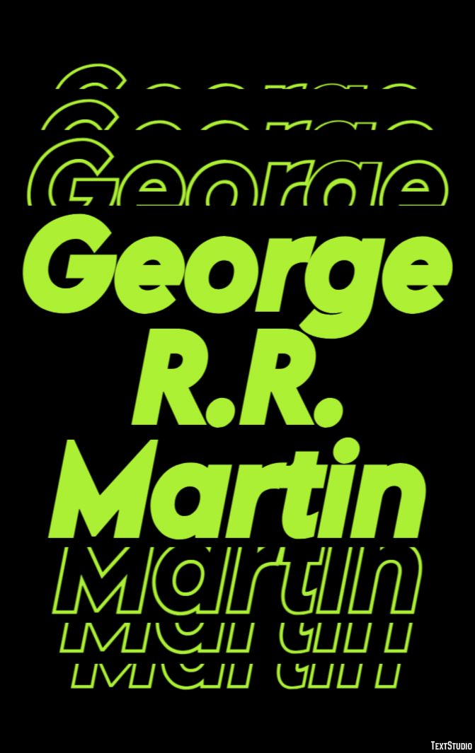 George R.R. Martin Effetto testo