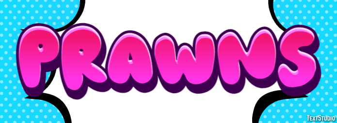 Prawns Efecto de Texto