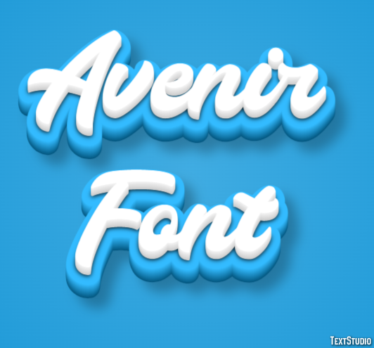 Avenir Font Efecto de Texto
