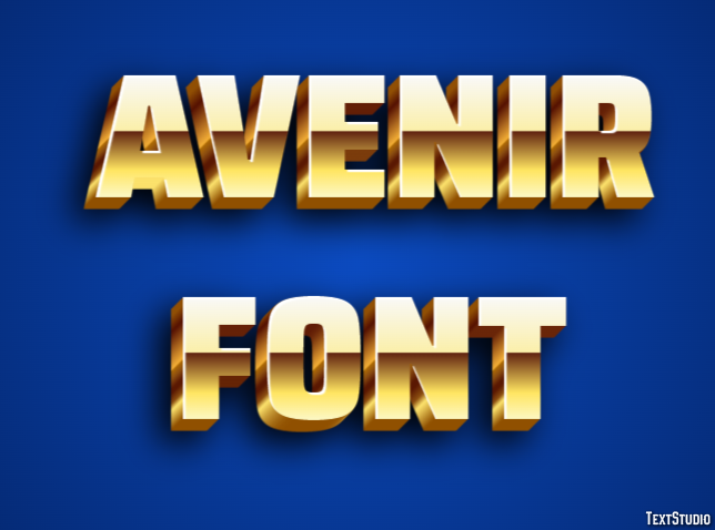 Avenir Font Efekt tekstowy