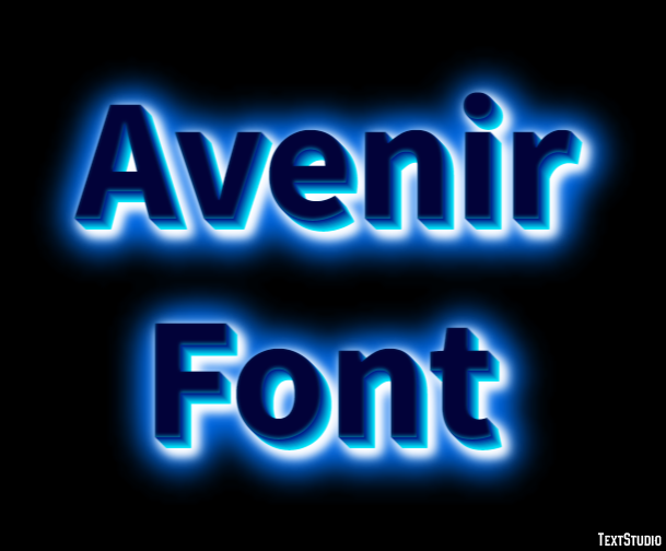 Avenir Font Effetto testo