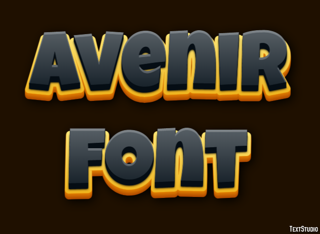Avenir Font テキスト効果