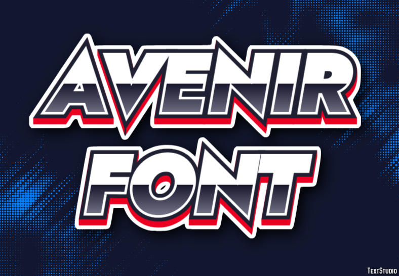 Avenir Font Efecto de Texto