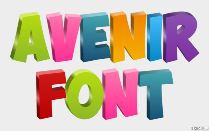 Avenir Font Metin Efekti