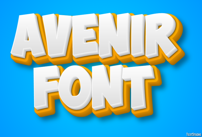 Avenir Font Эффект текста