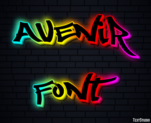 Avenir Font Effetto testo