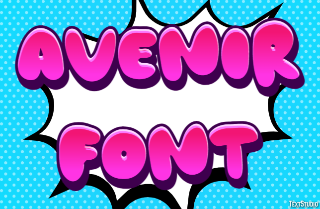 Avenir Font Texteffekt