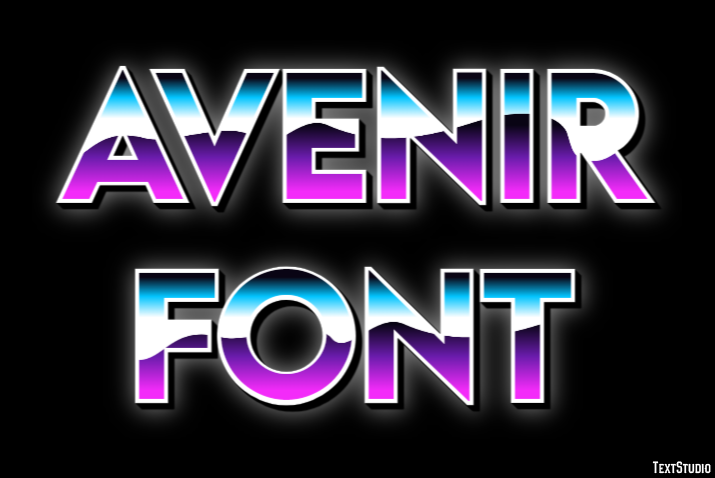 Avenir Font Texteffekt