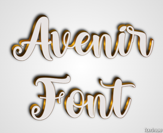Avenir Font Texteffekt