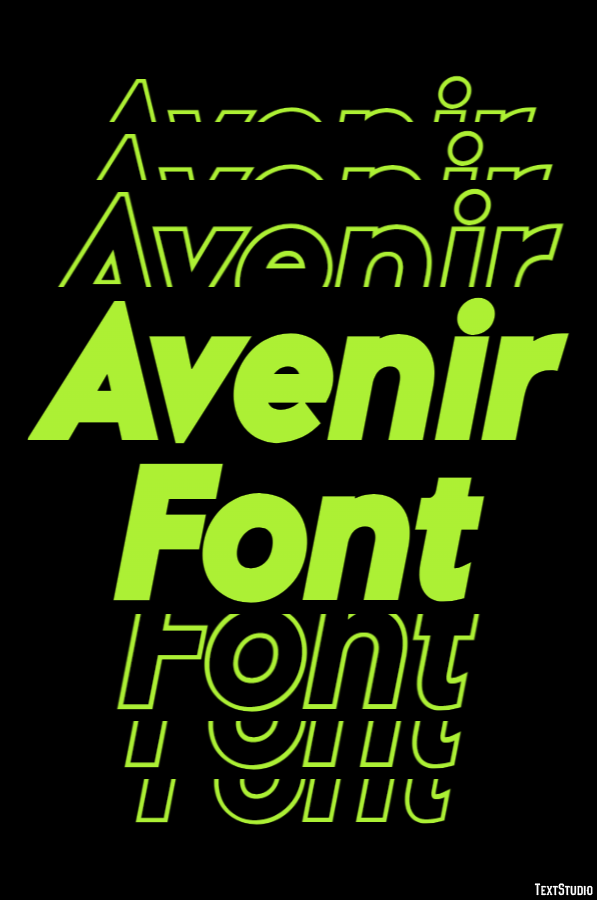 Avenir Font Texteffekt