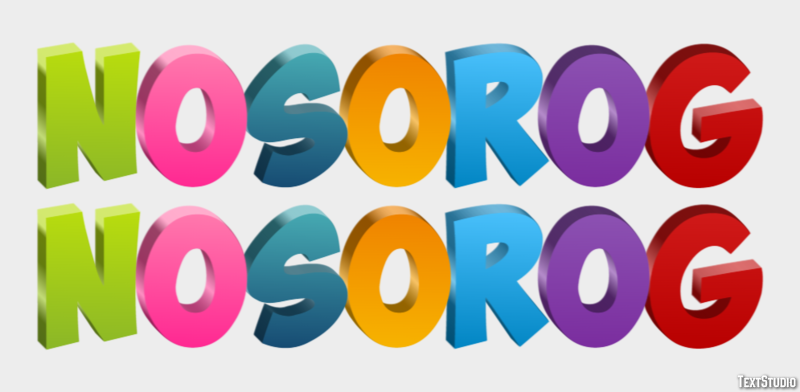 носорог nosorog Текстовый эффект