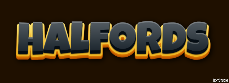 Halfords Tekst Effect