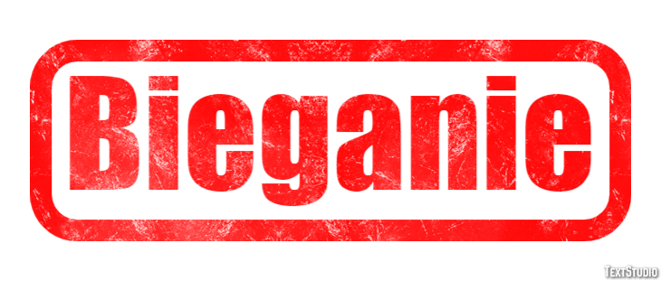 Bieganie Efekt tekstowy