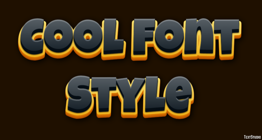 Cool Font Style Efecto de Texto