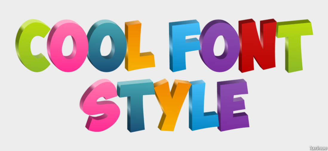Cool Font Style Effetto testo