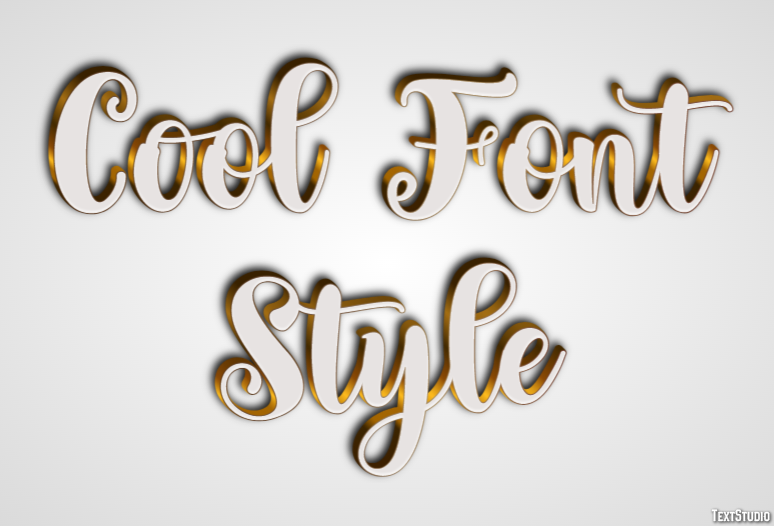 Cool Font Style Efecto de Texto