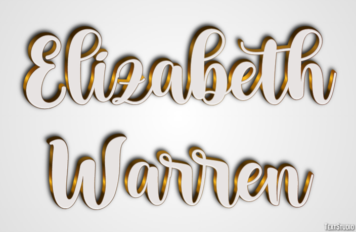 Elizabeth Warren Efeito de texto