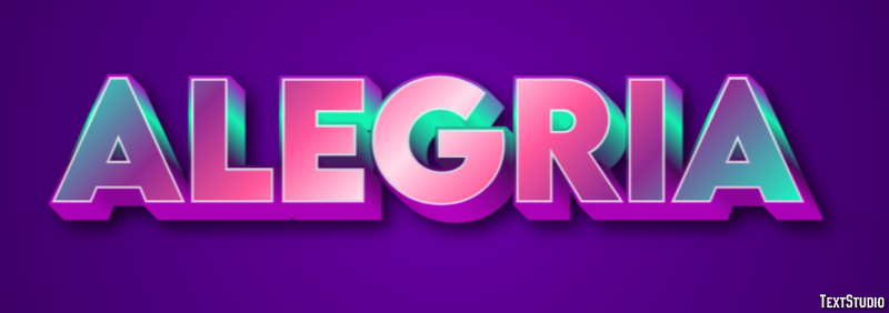 Alegria Efeito de texto