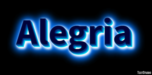 Alegria Efeito de texto