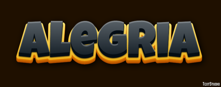 Alegria Efeito de texto