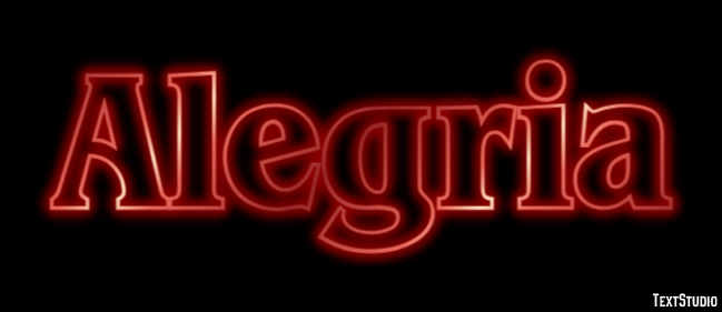 Alegria Efekt tekstowy