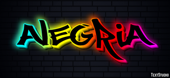 Alegria Efeito de texto
