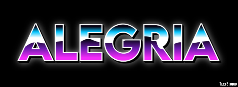 Alegria Efeito de texto