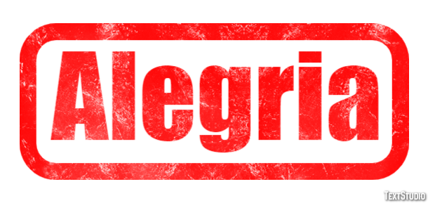 Alegria Efekt tekstowy
