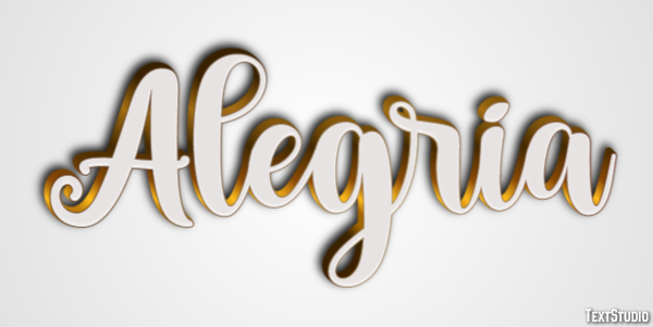 Alegria Efeito de texto