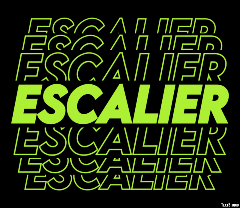 Escalier Effet de texte