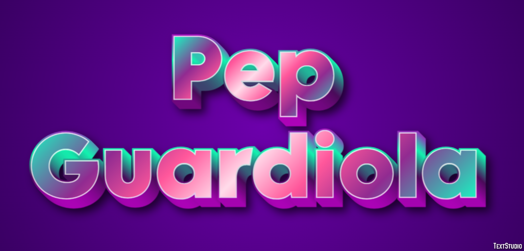 Pep Guardiola Text Effect