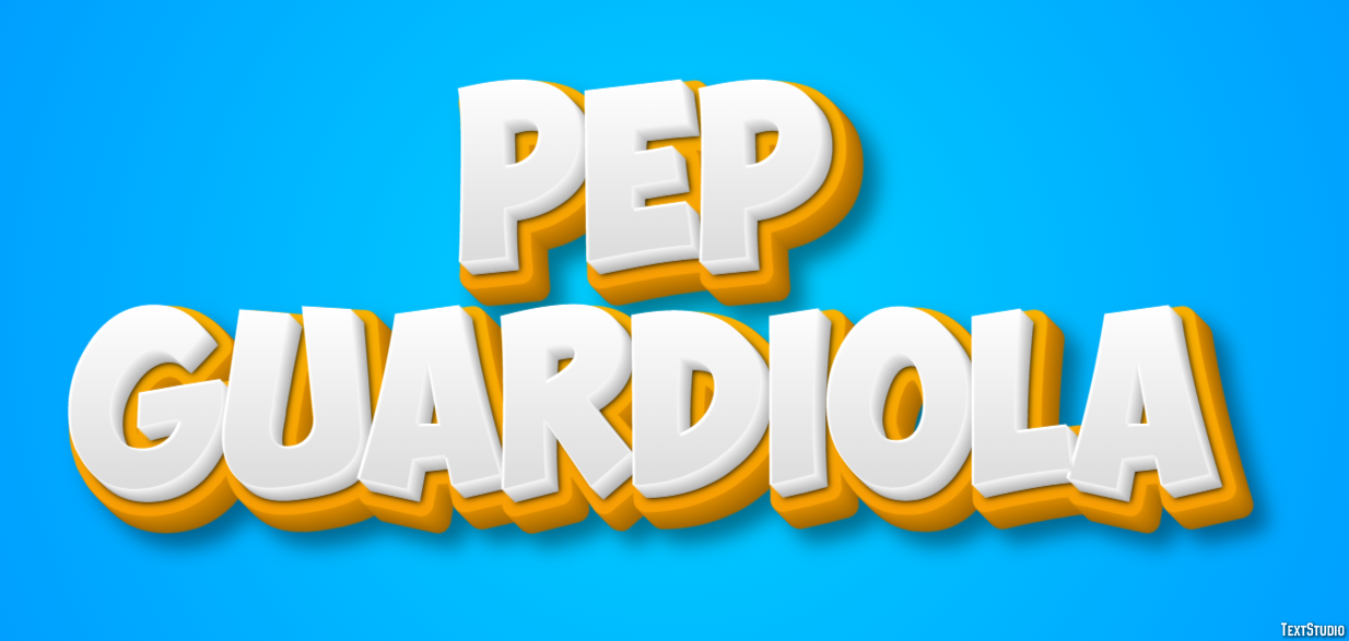 Pep Guardiola Text Effect