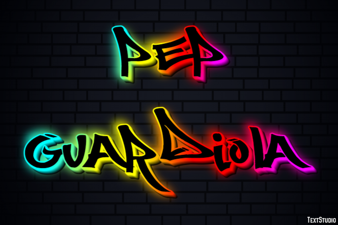 Pep Guardiola Text Effect