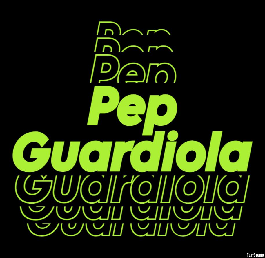 Pep Guardiola Text Effect
