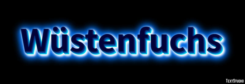 Wüstenfuchs Tekst effect