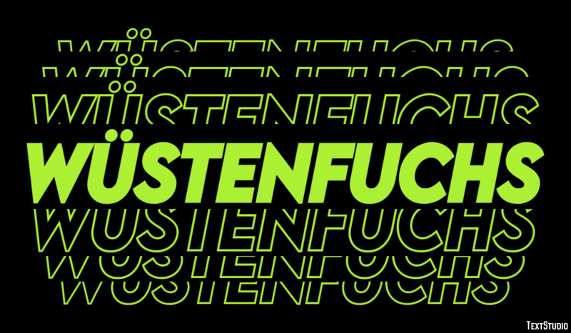 Wüstenfuchs Tekst effect