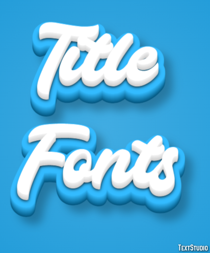 Title Fonts Text Effect