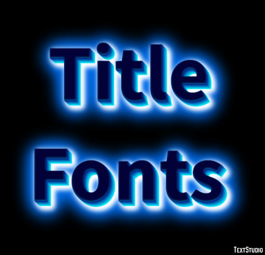 Title Fonts Text Effect