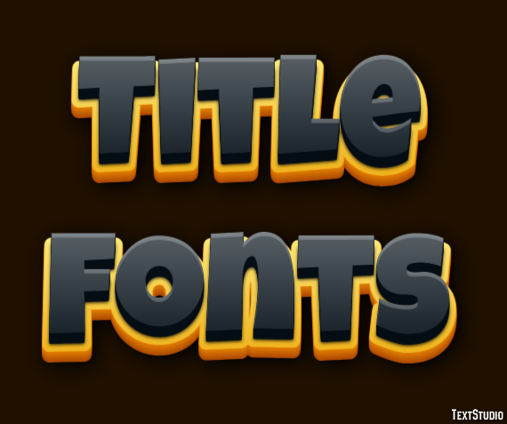 Title Fonts Text Effect