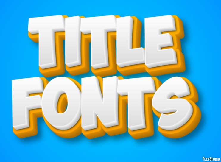Title Fonts Text Effect