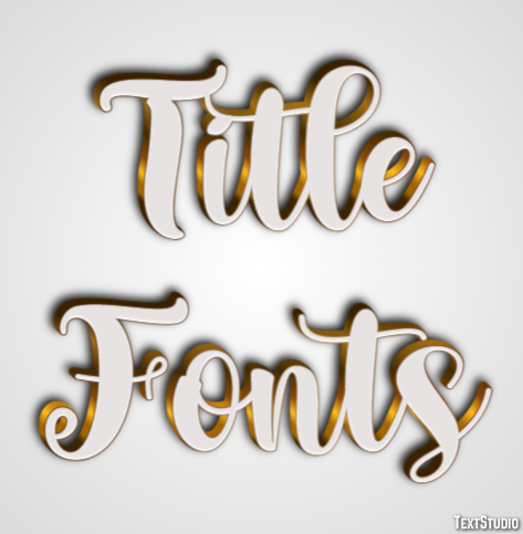Title Fonts Text Effect