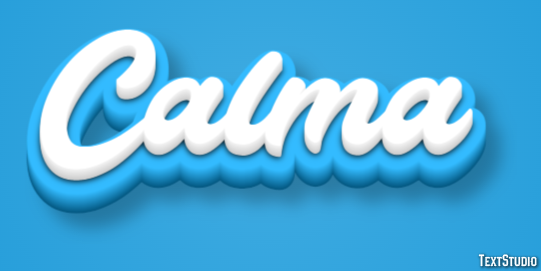 Calma Efeito de texto